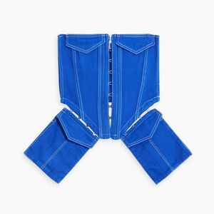 NWT Dion Lee Blue Pocket Denim Corset Size 10